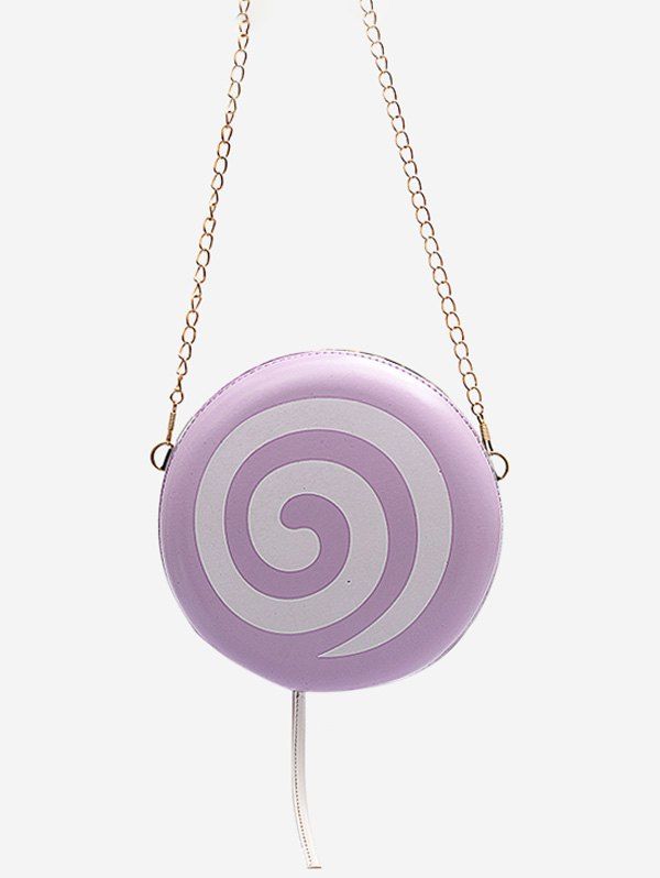 

Lollipop Shape Chain Mini Crossbody Bag, Mauve