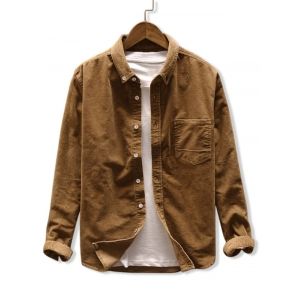 

Button Up Pocket Corduroy Shirt, Khaki