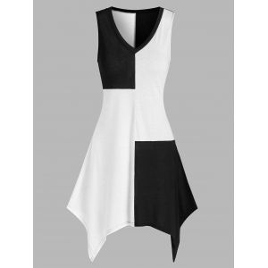 

Colorblock Handkerchief Tank Dress, Multi