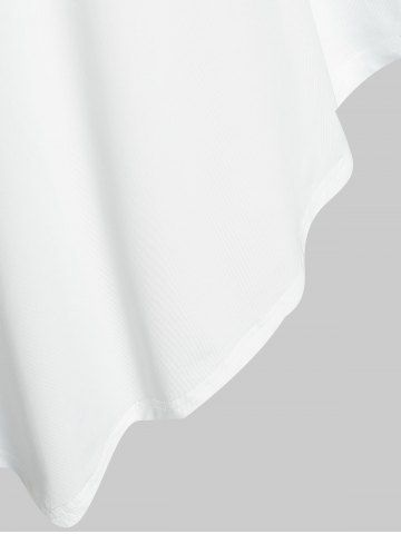 Plus Size Asymmetric Embroidered Tank Top