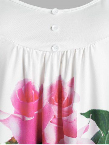 Plus Size Floral Print Tent Tank Top