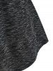 T-shirt Tunique Teinté Croisé de Grande Taille à Paillettes - Gris Ardoise Foncé 5X