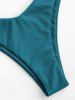 Ribbed Monowire High Cut Bikini Swimwear -  