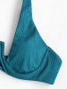Ribbed Monowire High Cut Bikini Swimwear -  