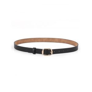 

Sleek Rectangle Shape Buckle Belt, Black