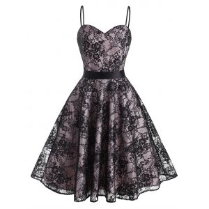 

Cami Lace Back Zipper Party Dress, Light pink