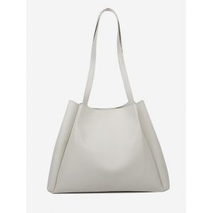 

Solid Double Strap Shoulder Bag with Inner Pouch, Crystal cream