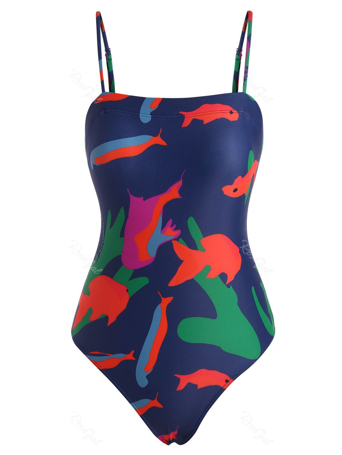 Store Cami Fish Print One-piece Swimsuit  