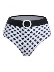 O Ring Gingham High Rise Swim Bottom -  