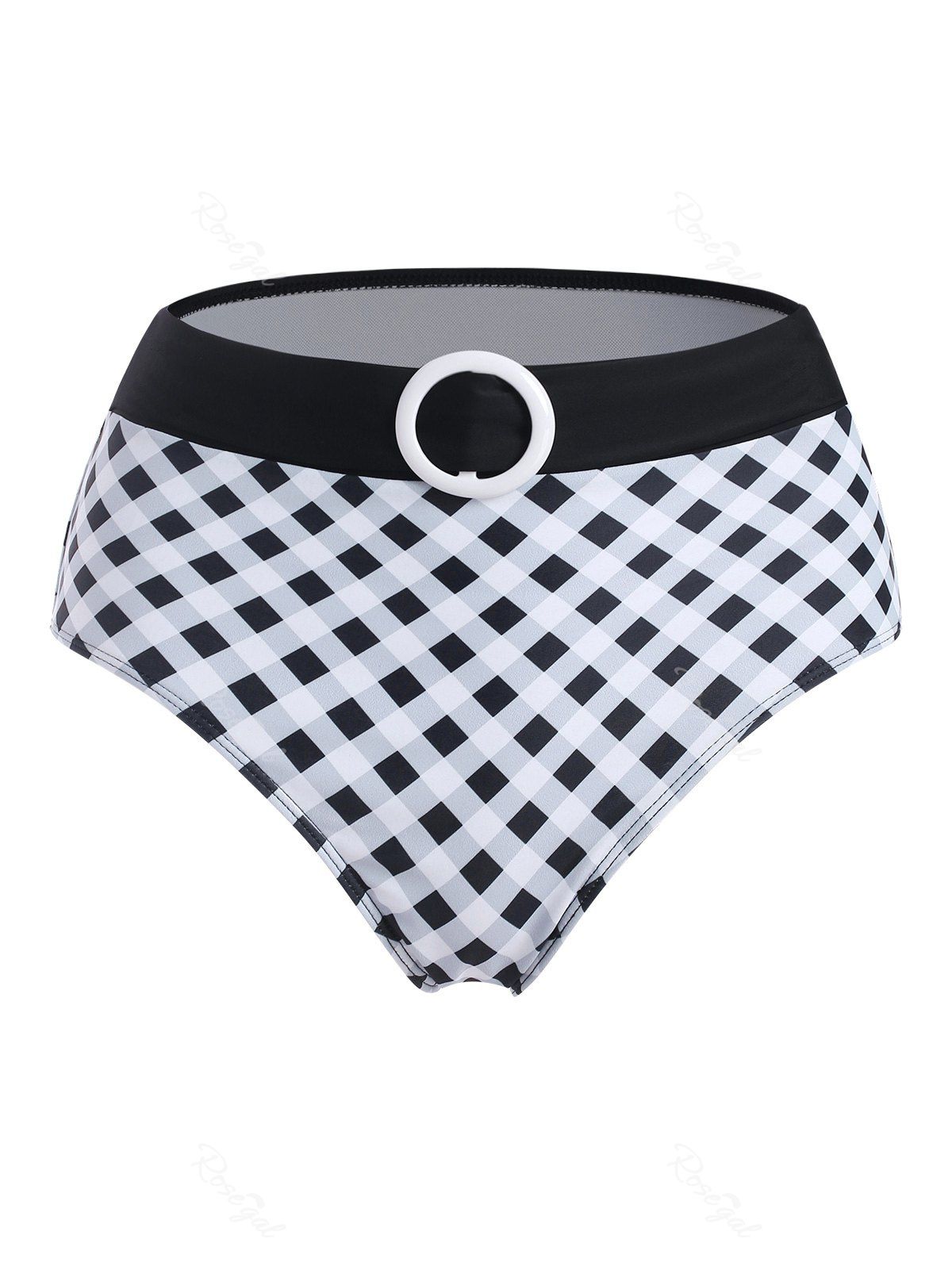 Best O Ring Gingham High Rise Swim Bottom  