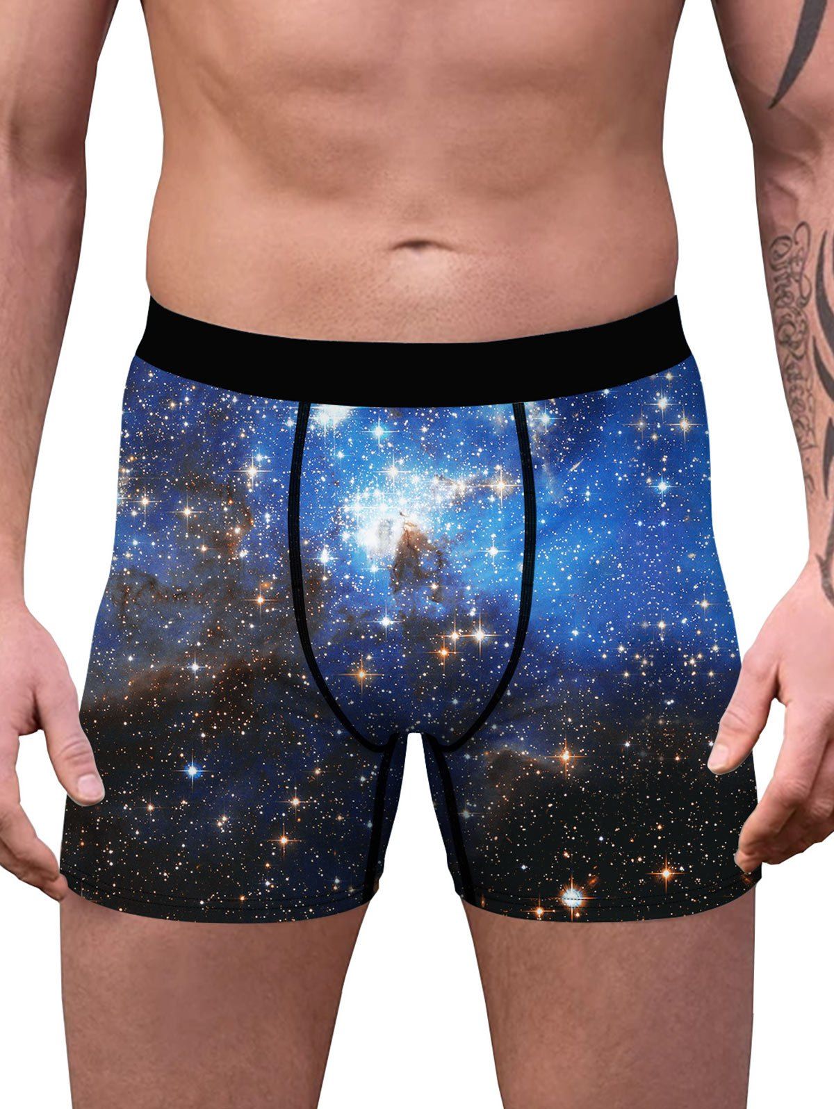 

Galaxy Print Stitching Boxers, Nebula