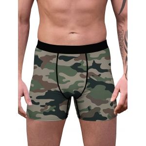 

Camouflage Print Stitching Boxers, Camouflage green