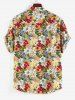 Allover Floral Print Button Up Shirt -  