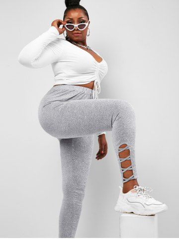 plus size criss cross leggings