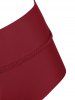 Maillot de Bain Bikini Tressé à Double Bretelle - Rouge foncé M