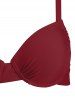 Maillot de Bain Bikini Tressé à Double Bretelle - Rouge foncé M