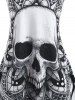 Skull Flower Strappy O Ring Tank Dress -  