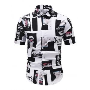 

Sculpture Artwork Short Sleeve Shirt, White