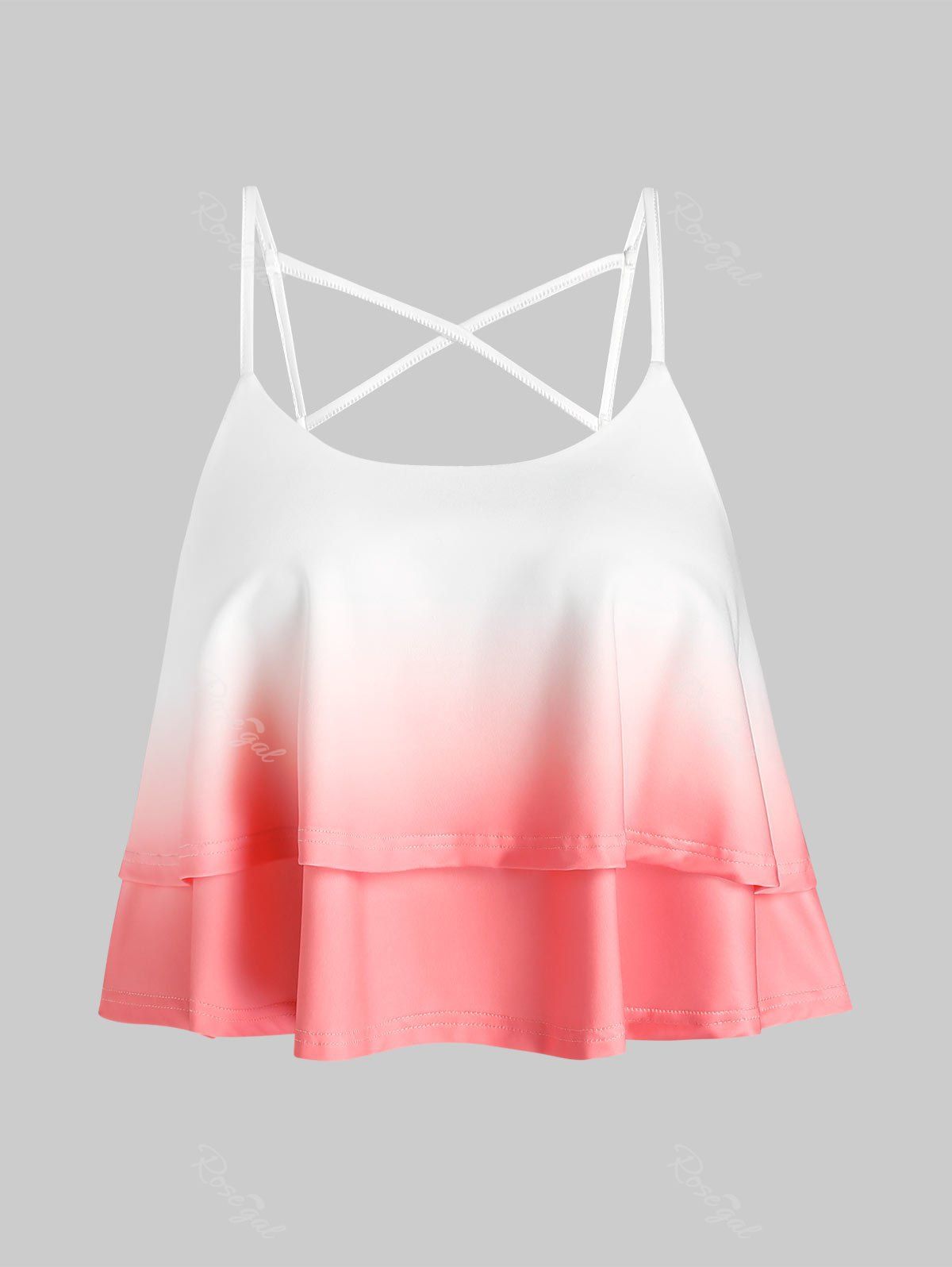 Latest Gradient Layered Crop Cami Tank Top  