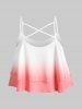 Gradient Layered Crop Cami Tank Top -  