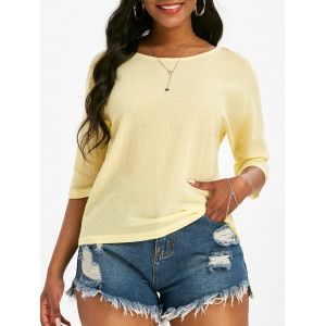 

Dolman Sleeve Solid Blouse, Yellow