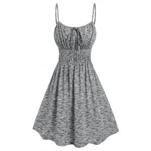 

Ruched Bust Space Dye Dress, Gray