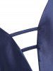 Mini Robe à Bretelle Découpée à Paillettes - Bleu profond 2XL