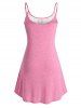 Plus Size Lace Panel Pleated Cami Nightdress -  