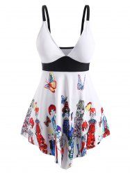 Plus Size Figure Butterfly Skirted Empire Waist Modest Tankini Swimwear -  