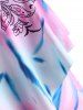 Plus Size Tie Dye Criss Cross Cinched Draped Tankini Swimwear -  