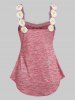 Daisy Applique Buttons Tank Top -  