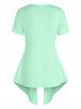2 In 1 Lace Up Colorblock Top -  