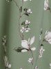 O Ring Floral Print High Low Midi Dress -  