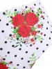 Flower Polka Dot Mix and Match Tankini Swimwear -  