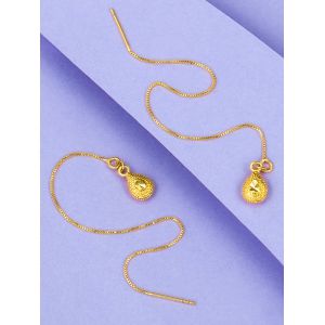 

Golden Linear Water Drop Earrings