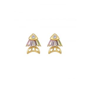 

Fish Shape Rhinestone Stud Earrings, Pink