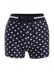 Polka Dot Drawstring Swim Boyshorts -  