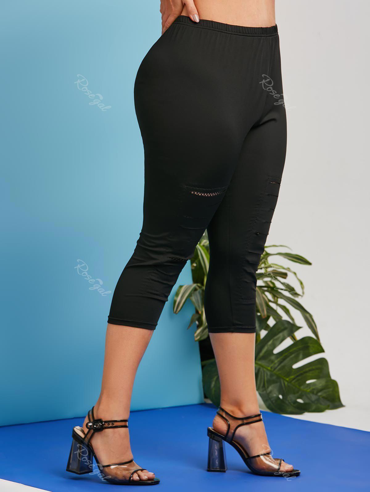 fishnet capri leggings