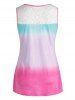 Plus Size Ombre Lace Insert Back Tank Top -  