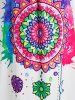 Plus Size Keyhole Ruched Floral Tank Top -  