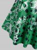 Débardeur en Dentelle Au Dos Motif de Fleur de Grande Taille - Vert 3X