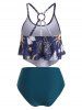 Sun Star Galaxy Flounces High Waisted Tankini Swimwear -  