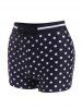 Polka Dot Drawstring Swim Boyshorts -  