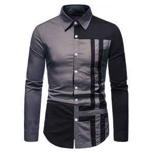 

Cross Print Contrast Button Up Shirt, White