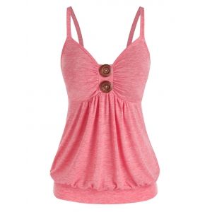 

Sweetheart Neck Ruched Tank Top, Light pink