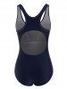 Cutout Racerback Striped One-piece Swimsuit -  