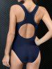 Cutout Racerback Striped One-piece Swimsuit -  