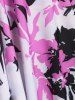 Twisted Flower Print Handkerchief Tankini Swimwear -  