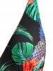 Tropical Flower Print Cinched Padded One-piece Swimwear -  