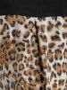 Leopard Print Pocket Short Sleeve T-shirt -  